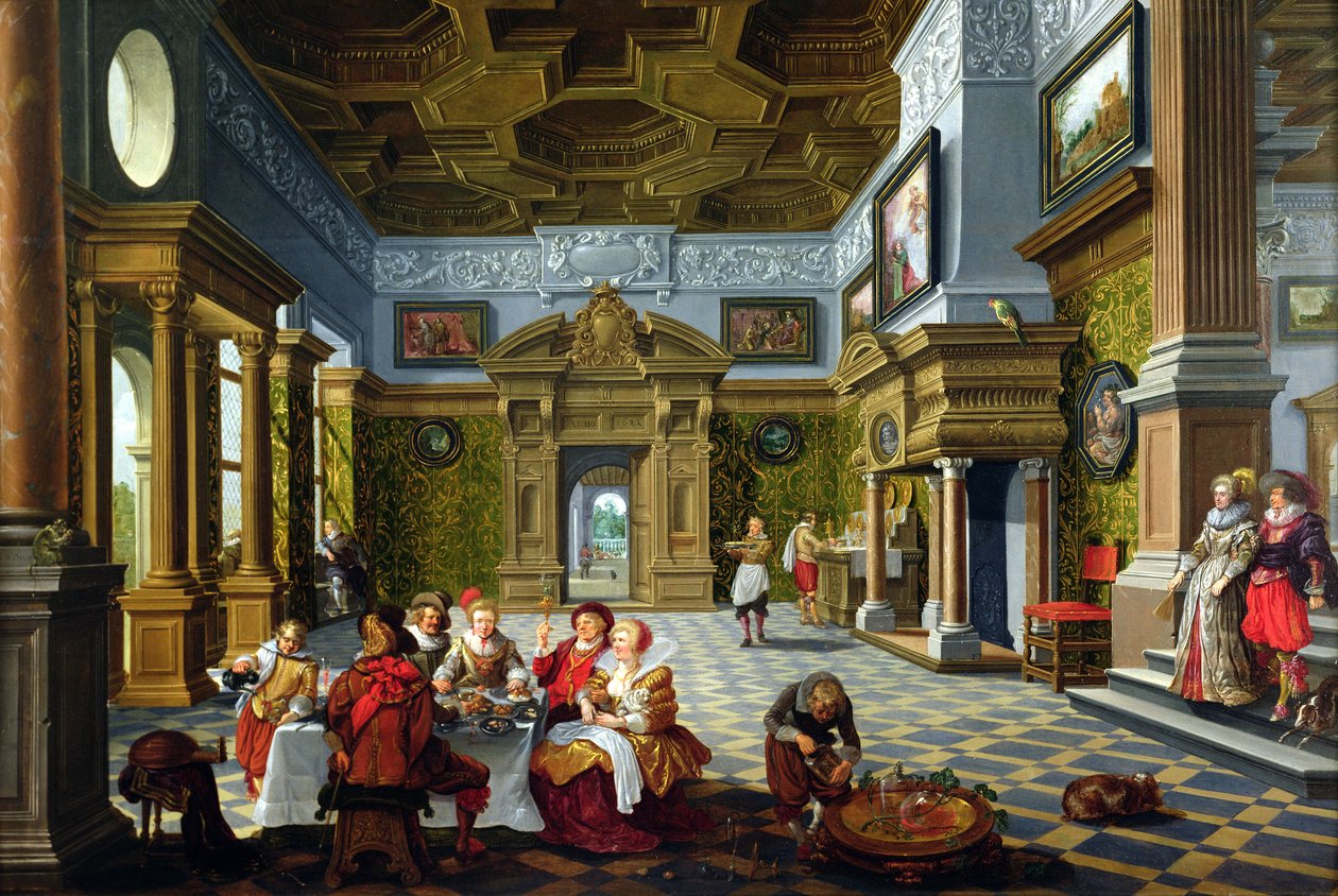 Interiör av ett palatsligt rum, 1622 av Bartolomeus van Bassen