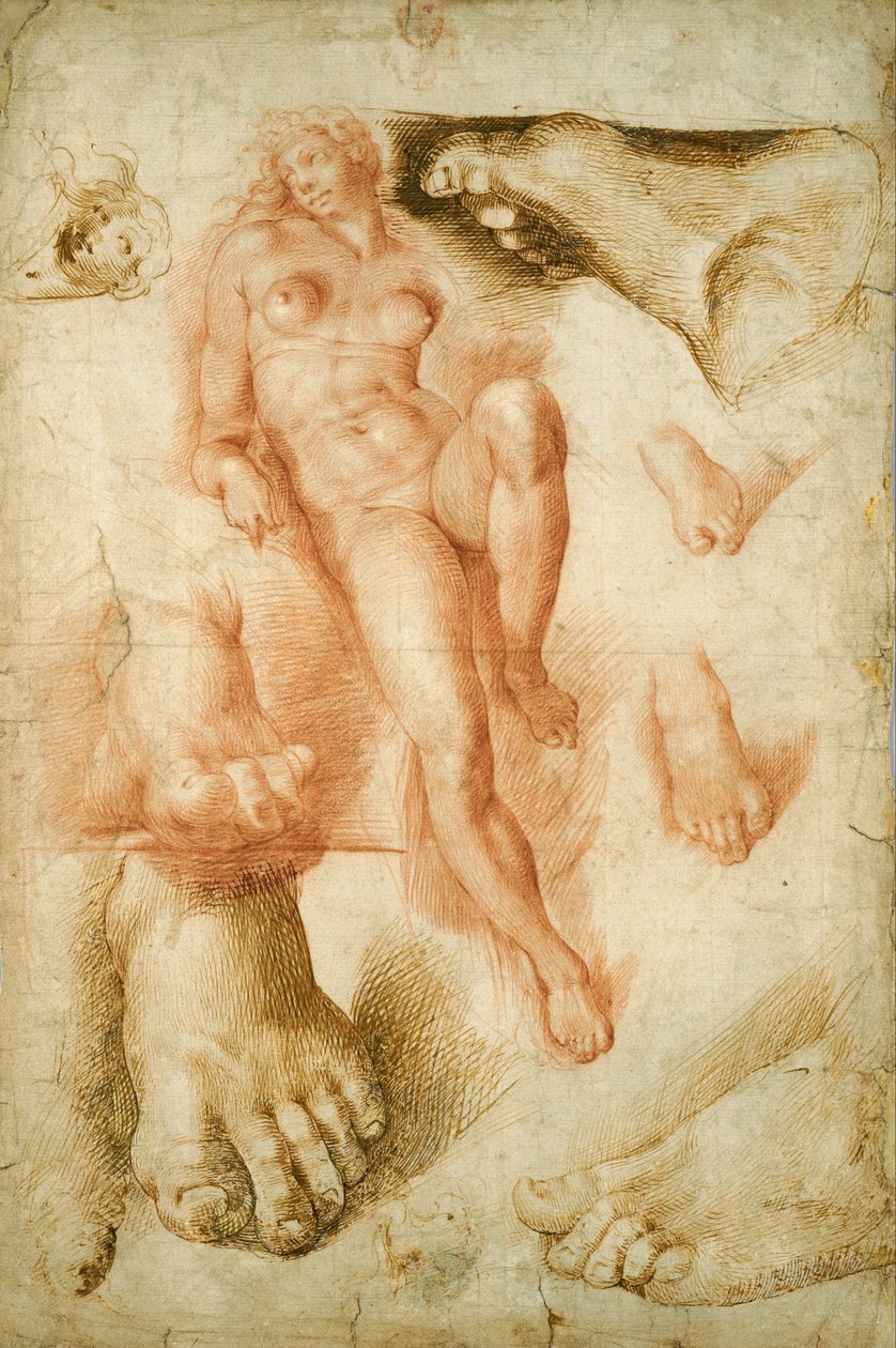 Copy after Michelangelos Aurora av Bartolommeo Passerotti