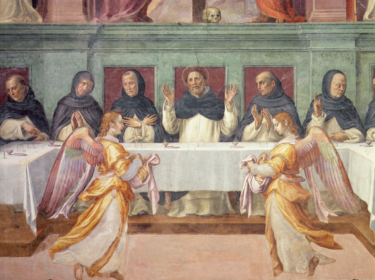 Den sista måltiden, från San Marco Refectory (detalj av 43920) av Bartolommeo Sogliani