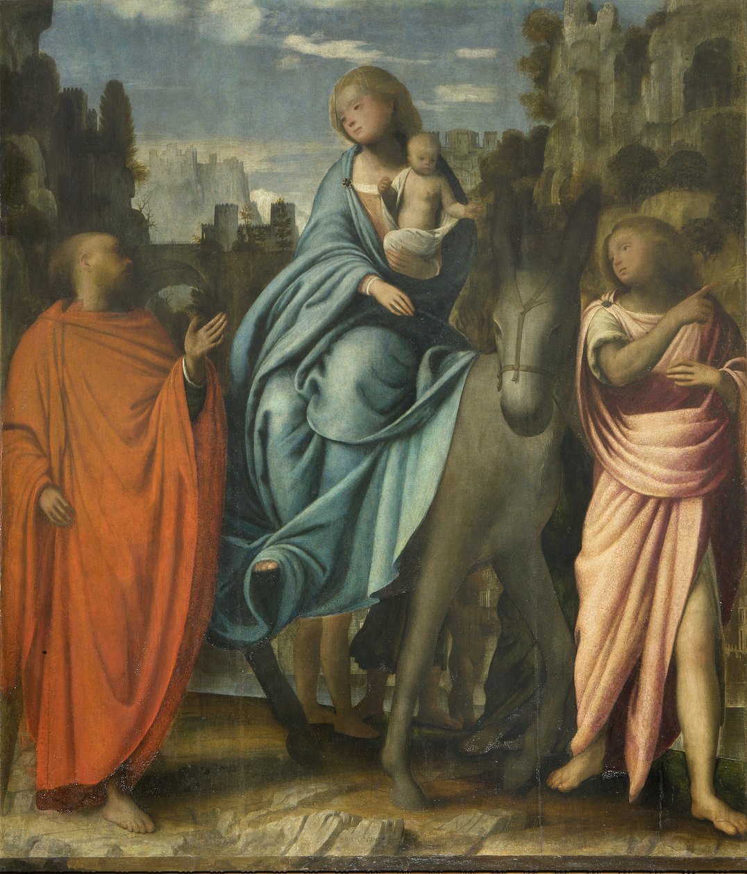 Flyg till Egypten, ca 1520-22 av Bartolommeo Suardi Bramantino