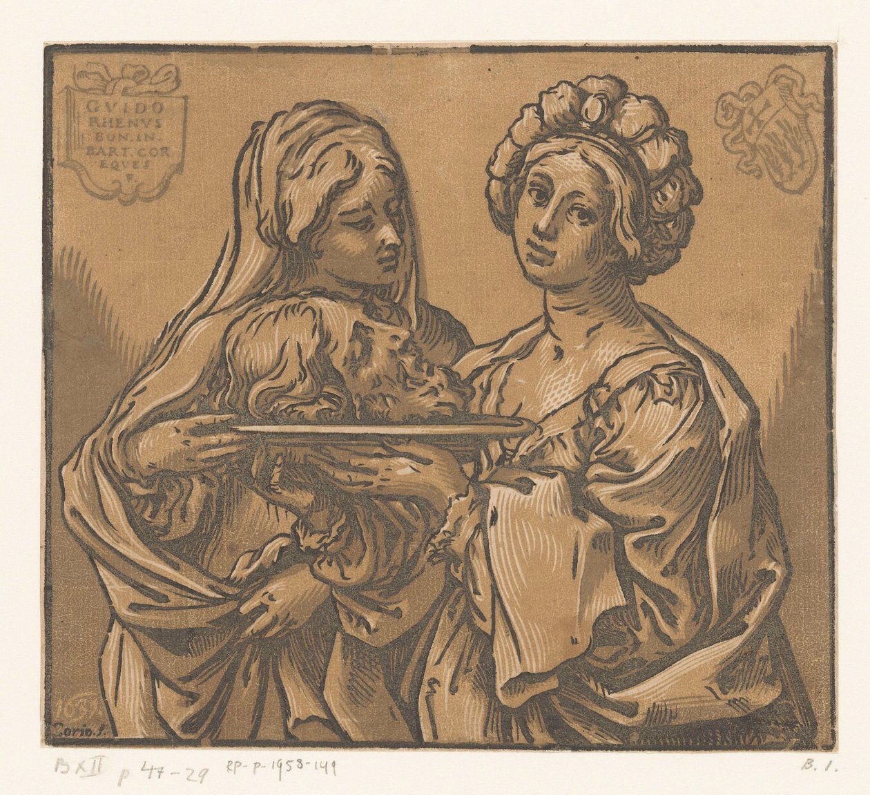 Herodias och Salome med Johannes Döparens huvud av Bartolommeo Coriolano