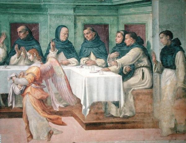 Den sista nattvarden, från San Marcos matsal (fresco) (detalj av 43920) av Bartolommeo Sogliani