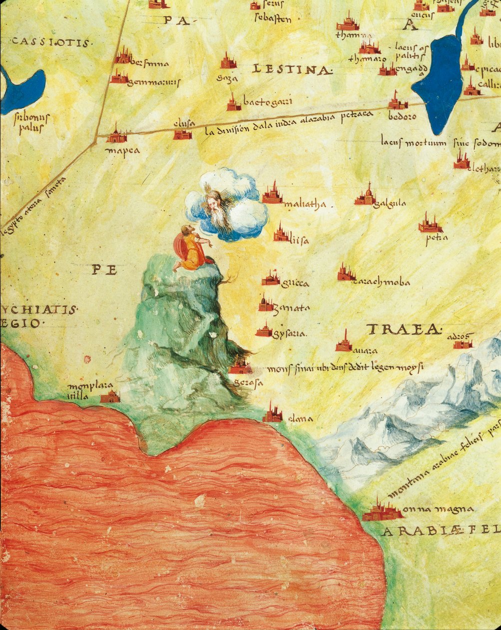 Nilens delta, Röda havet och berget Sinai, från Atlas of the World i trettiotre kartor, av Battista Agnese av Battista Agnese