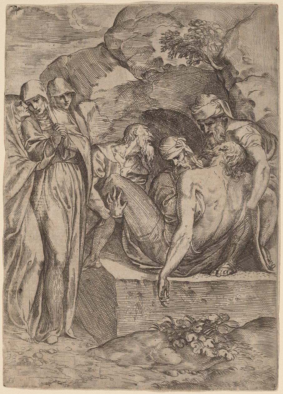 Gravläggningen av Battista Angolo del Moro