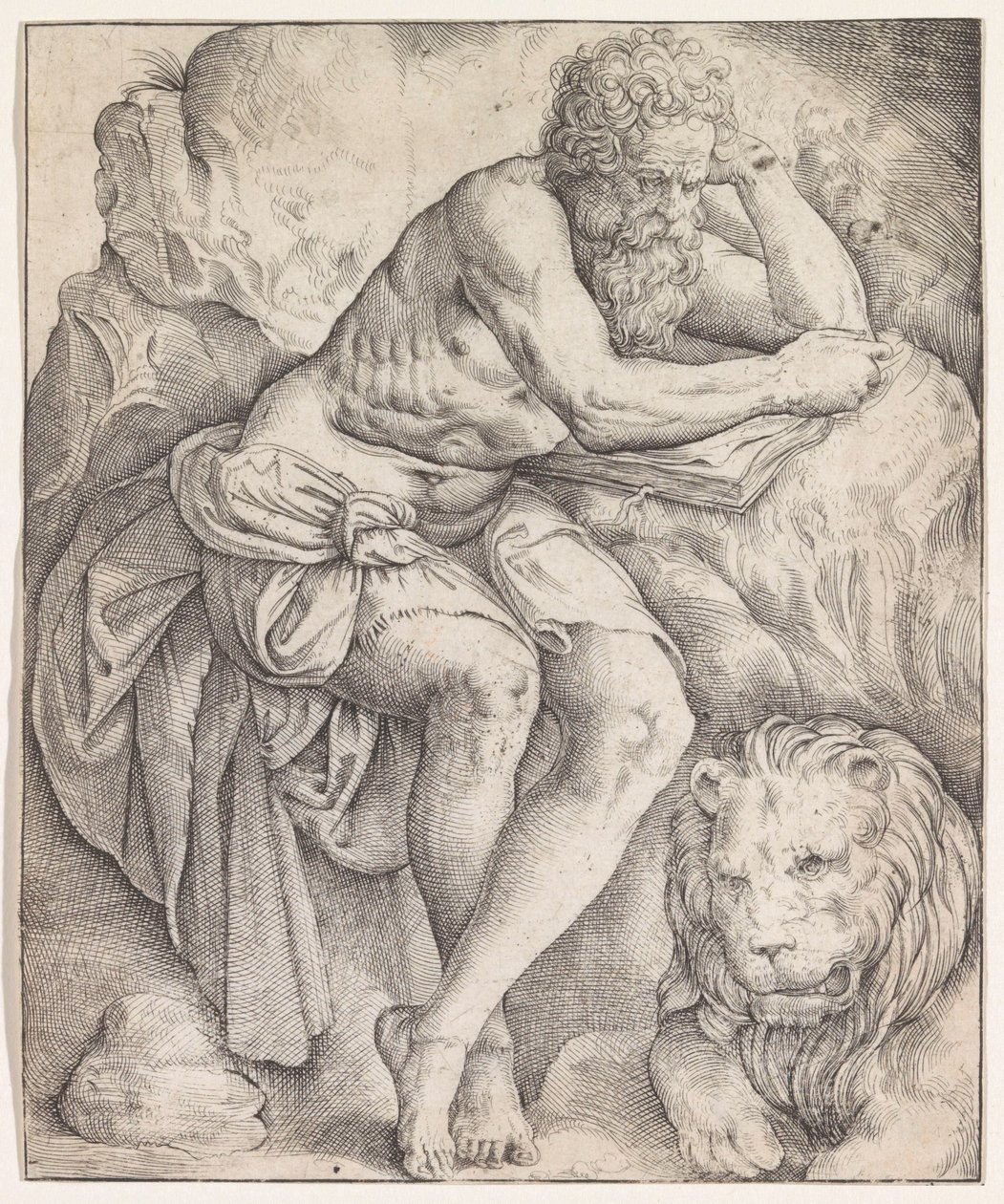 Sankt Jerome av Battista Franco