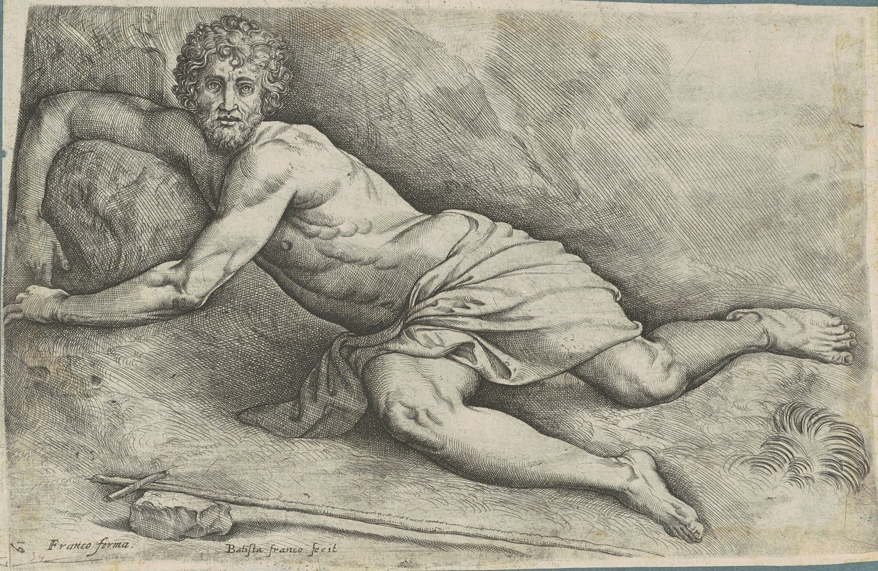 Sankt Johannes Döparen av Battista Franco