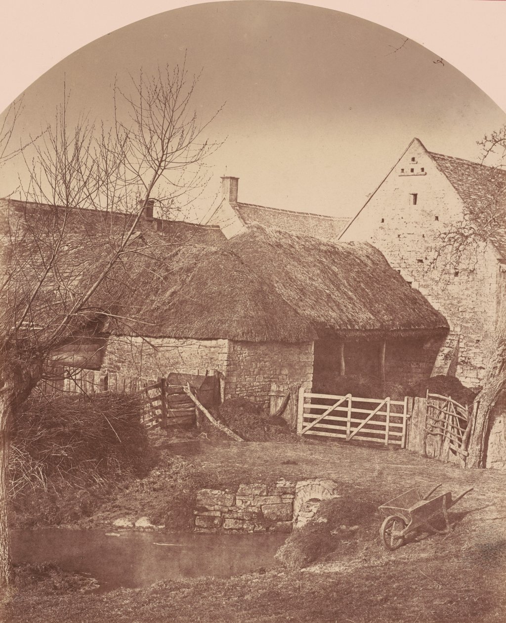 Farm Yard, Prestbury nära Cheltenham,ca. 1855 (foto) av Baynham Jr. Jones