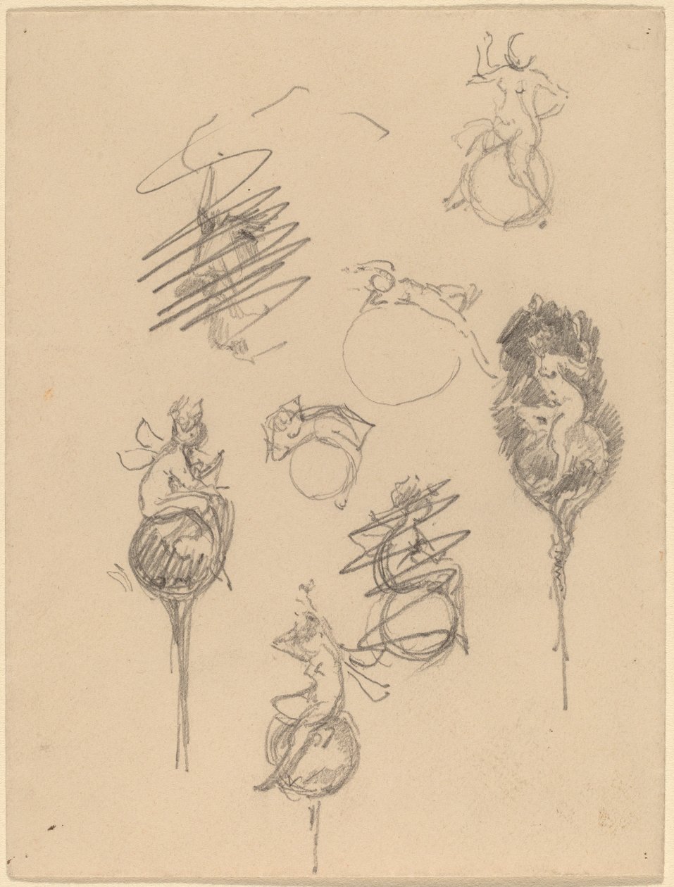 Studier för smyckesdesigner [recto] av Beatrice Godwin Whistler