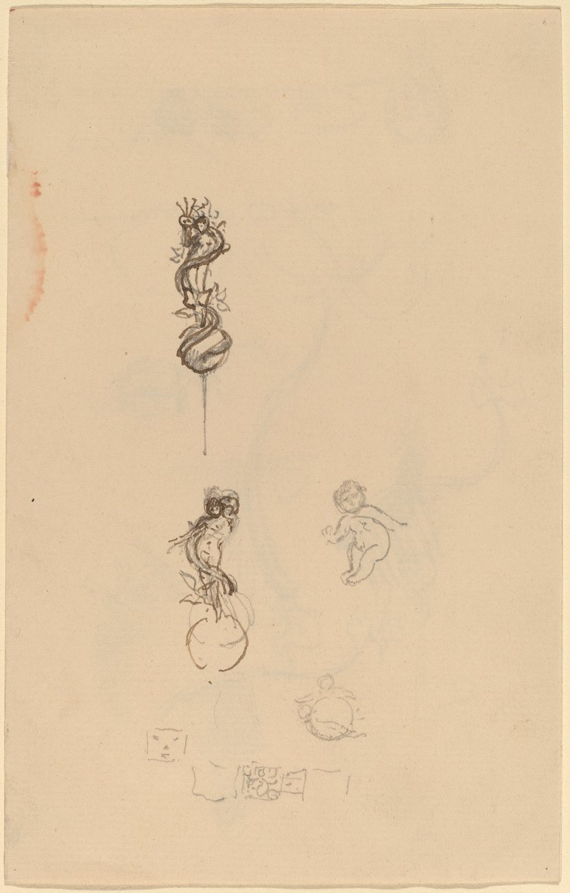 Studier för smyckesdesigner [recto] av Beatrice Godwin Whistler