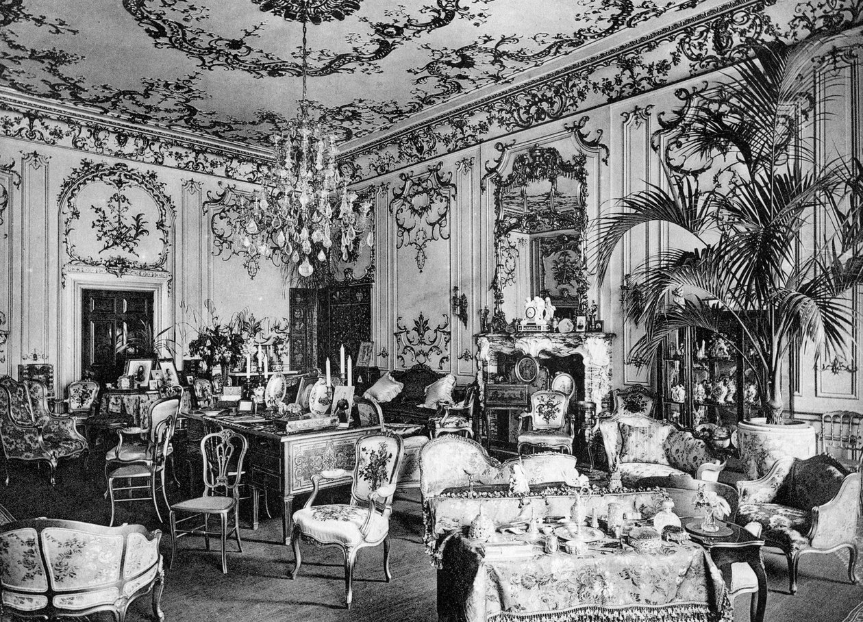 Salongen, Chesterfield House, 1908. av Bedford Lemere and Company