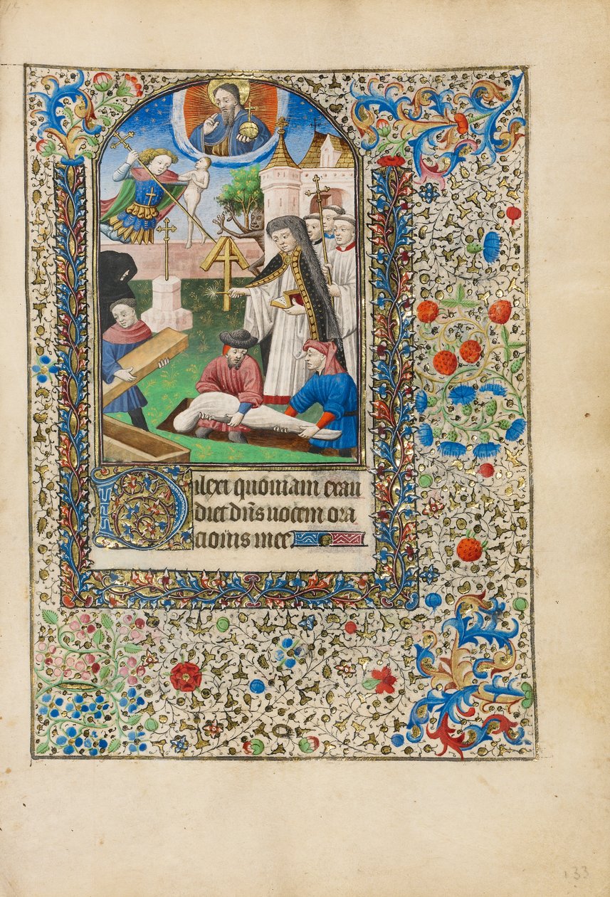 En begravning, c.1440-50 av Bedford Master Workshop