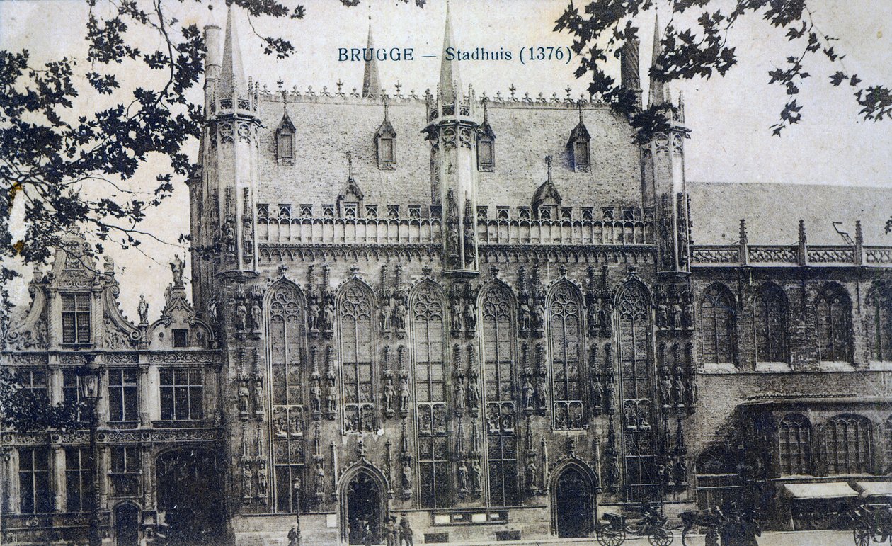 Vykort föreställande Stadhuis i Brygge, c.1912 av Belgian Photographer