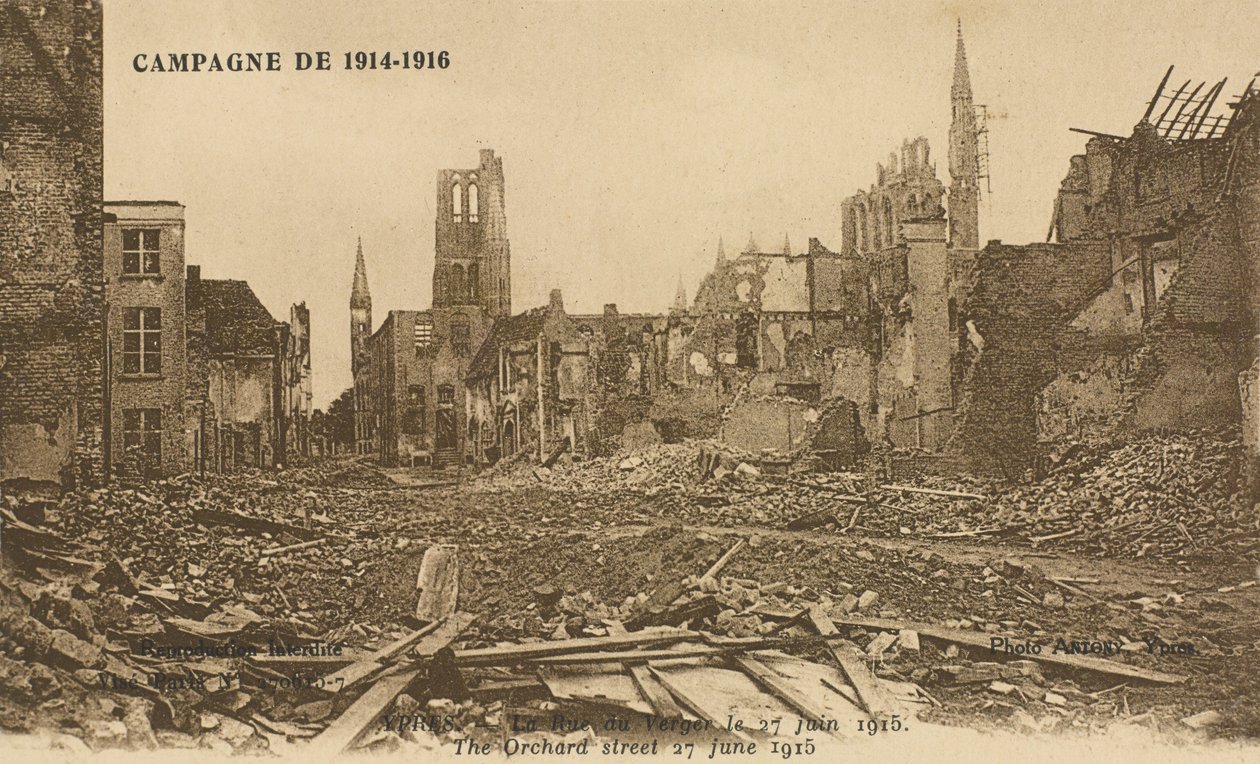 Rue de Verger, 27 juni 1915 av Belgian Photographer