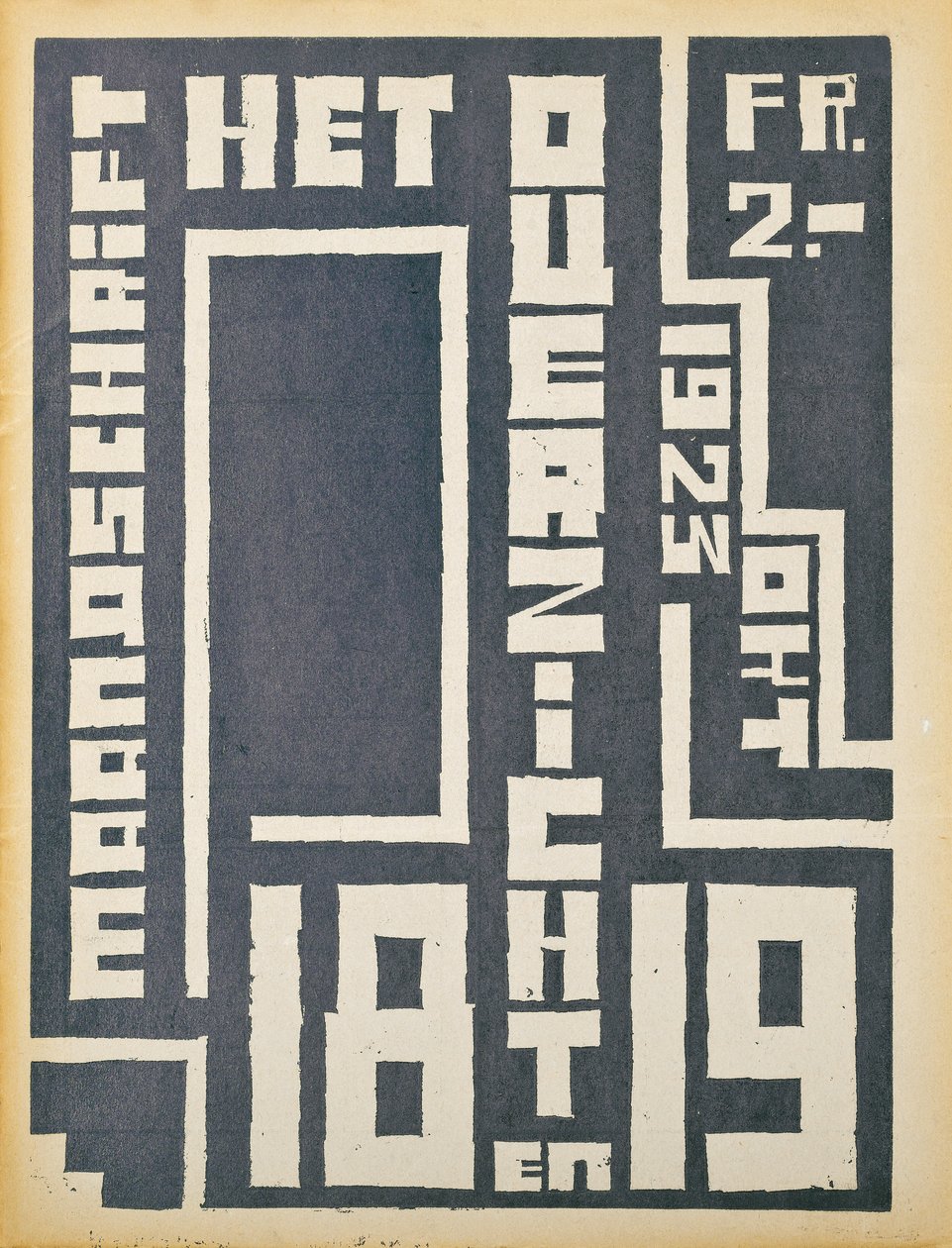 Omslag till ett nummer 1923 av tidningen "The Overview", 1923 av Belgian School