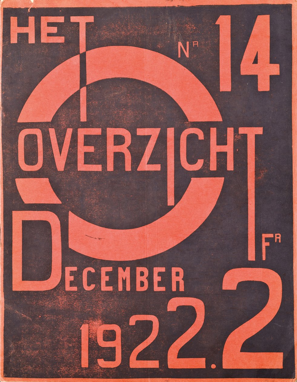 Omslag till decembernumret 1922 av tidningen "The Overview", 1922 av Belgian School