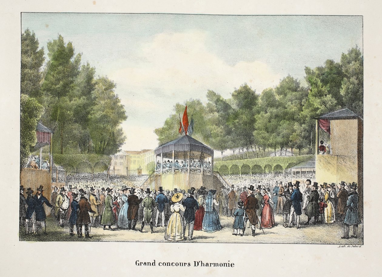 Grand Concours Dharmonie, ca 1895 (fotokrom) av Belgian School