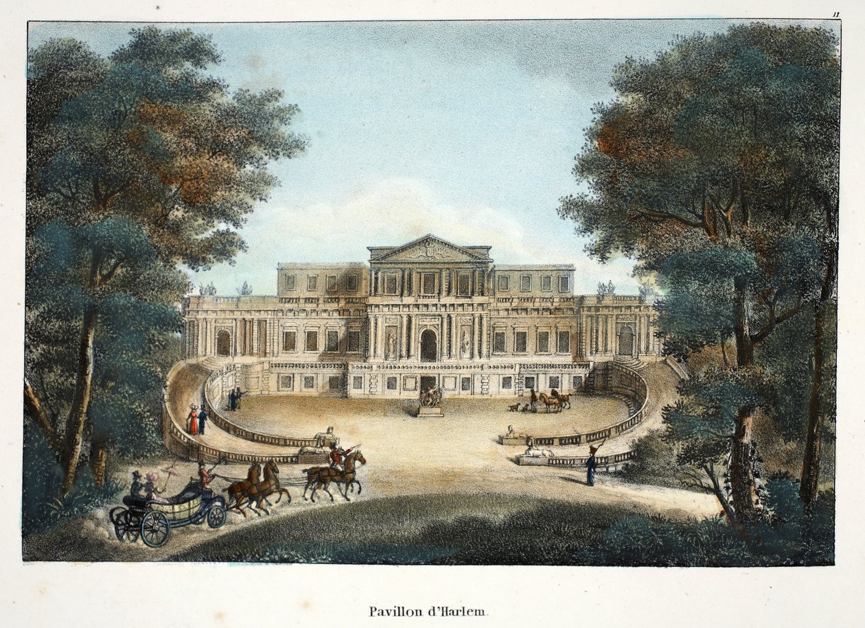 Pavillon dHarlem, ca 1895 (fotokrom) av Belgian School