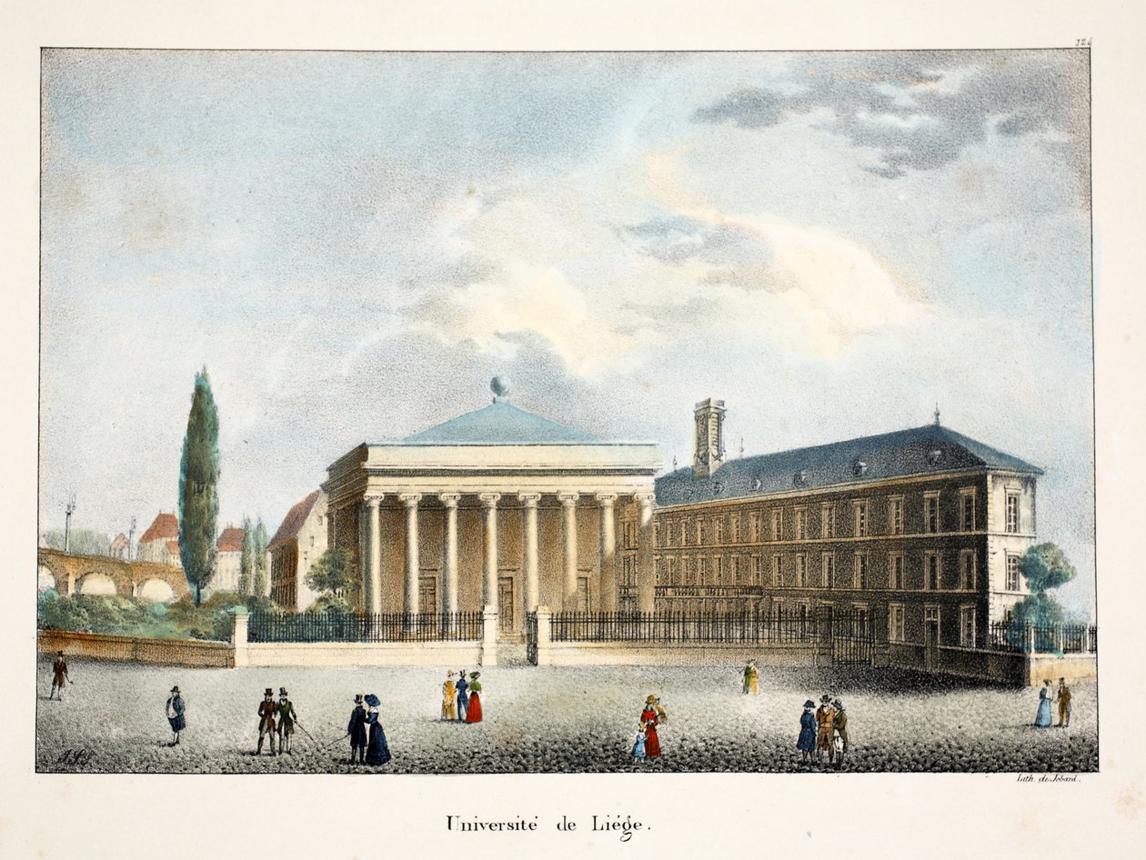 Universitetet i Liège, ca 1895 (fotokrom) av Belgian School