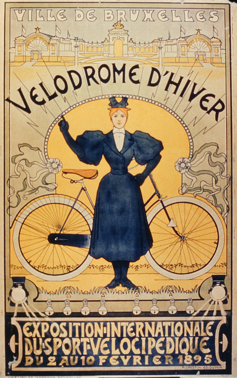 Vintercykelbana, Internationell utställning för Velocipede Sports Bryssel, 2-10 februari 1895 av Belgian School