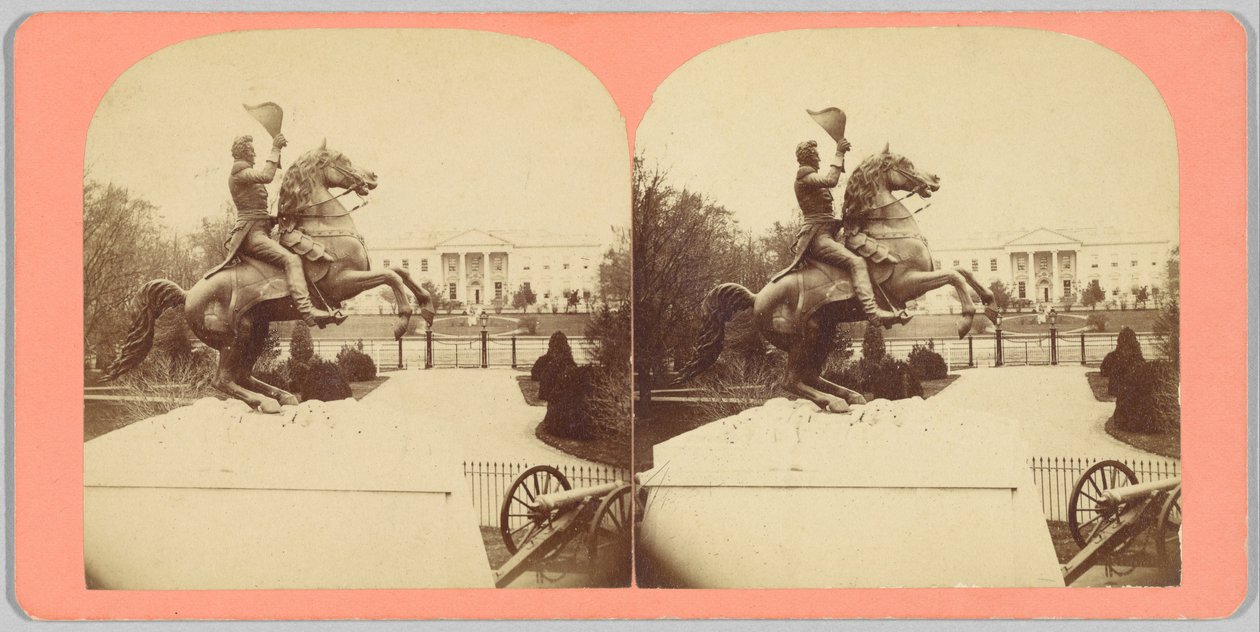 Den kolossala ryttarstatyn i brons av general Andrew Jackson av Bell and Brother