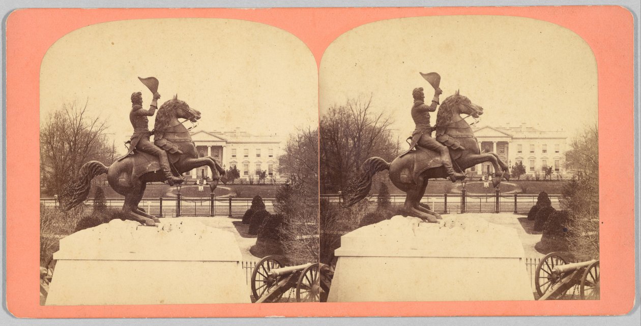 Den kolossala ryttarstatyn i brons av general Andrew Jackson av Bell and Brother