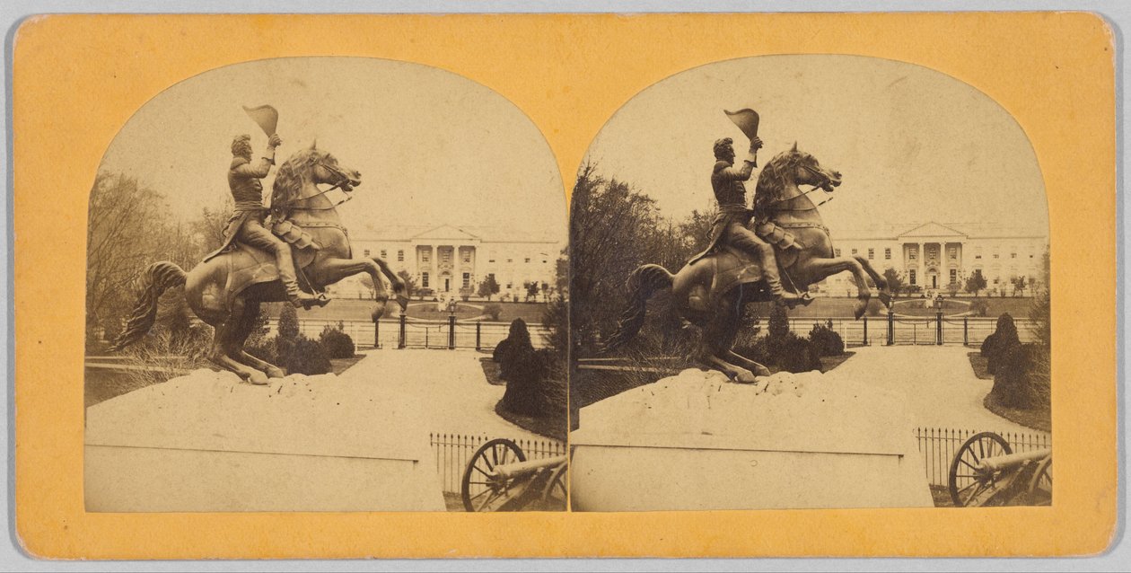 Den kolossala ryttarstatyn i brons av general Andrew Jackson av Bell and Brother
