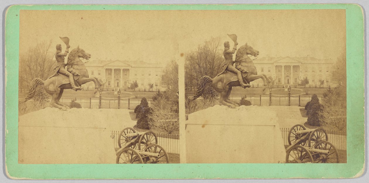 Den kolossala ryttarstatyn i brons av general Andrew Jackson av Bell and Brother
