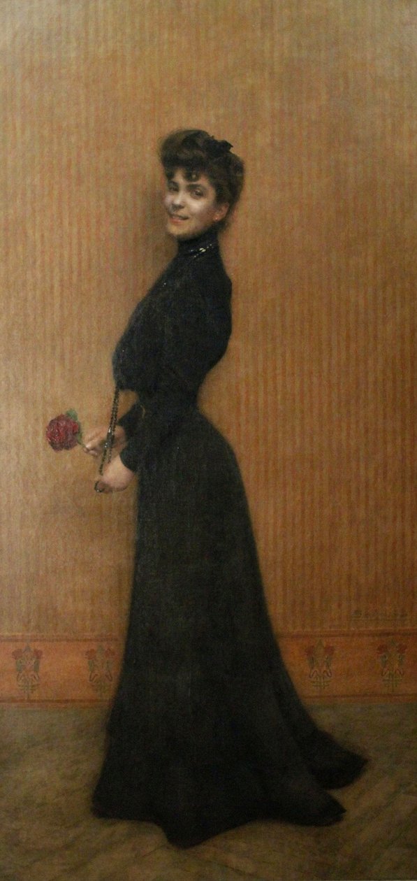 Damen med rosen av Belmiro de Almeida