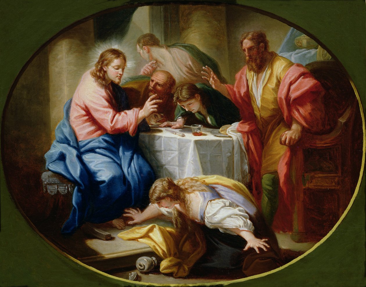 Kristus och Maria Magdalena vid Simon fariséens bankett av Benedetto Luti