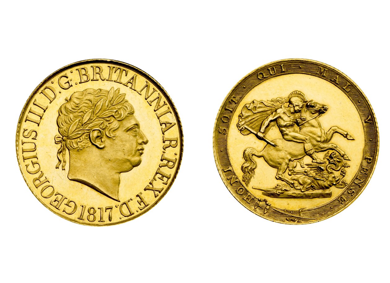 Sovereign, 1817 (guld) av Benedetto Pistrucci