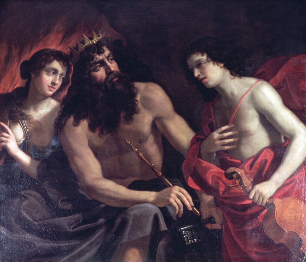 Pluto, Orfeus och Eurydike av Benedetto the Elder Gennari
