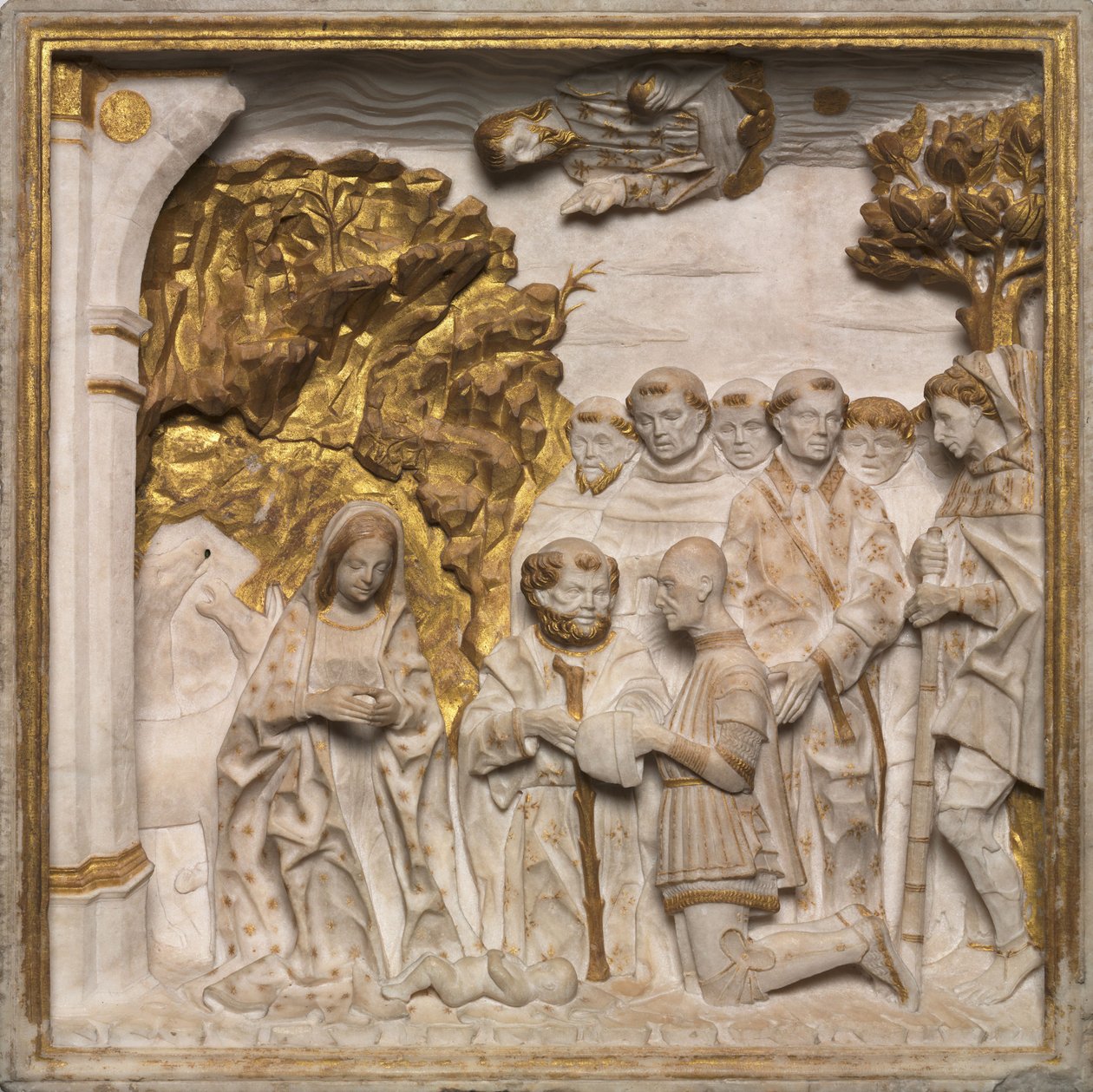 Pier Francesco Visconti, Court of Saliceto, Adoring the Christ Child, ca 1484 av Benedetto Briosco