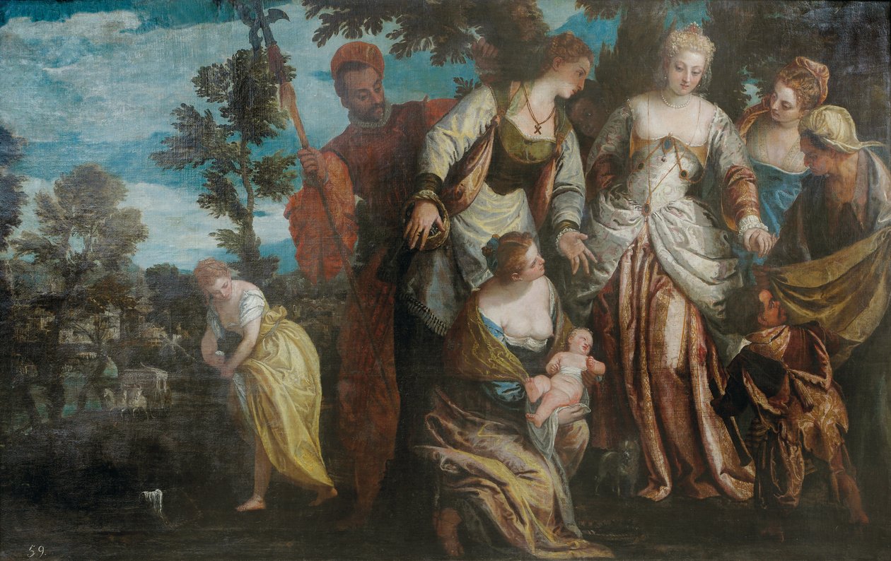 Fyndet av Moses av Benedetto Caliari