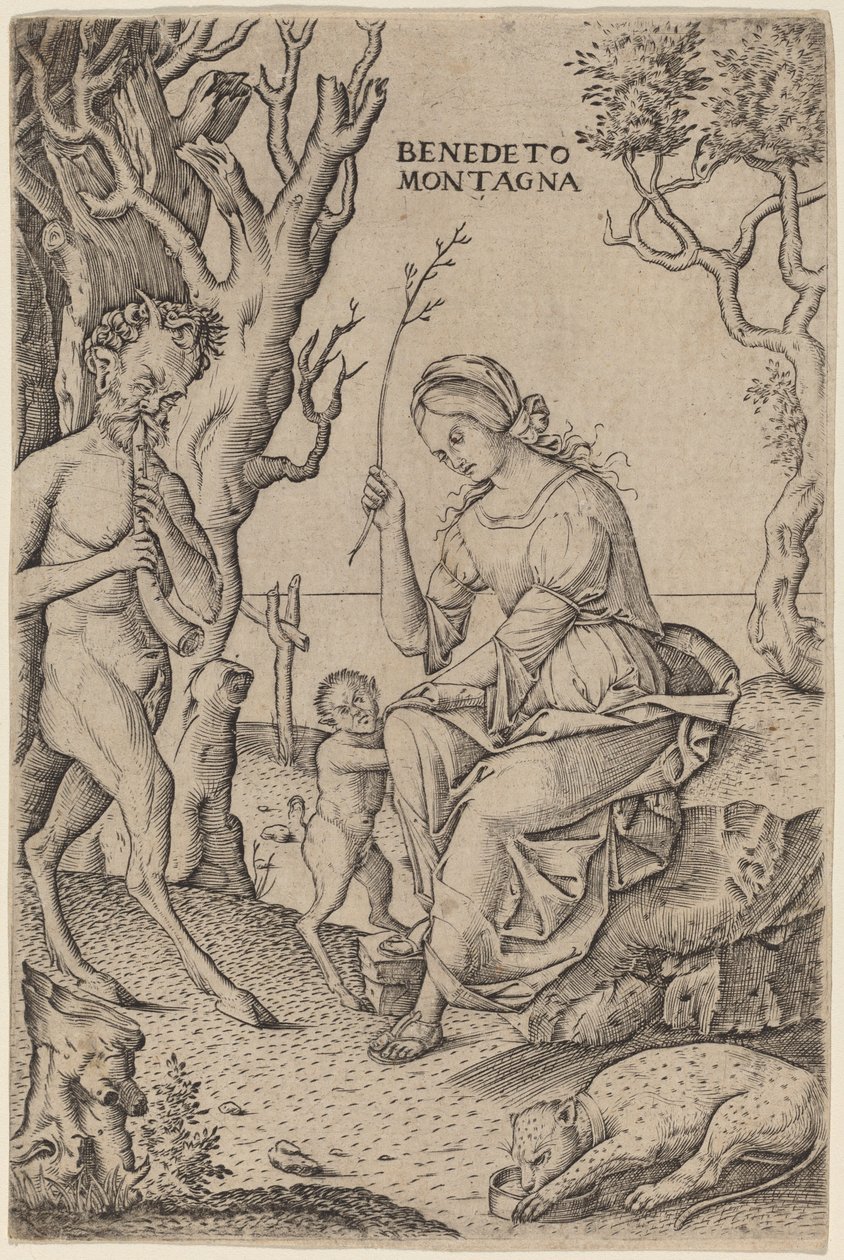 Satyr familj av Benedetto Montagna