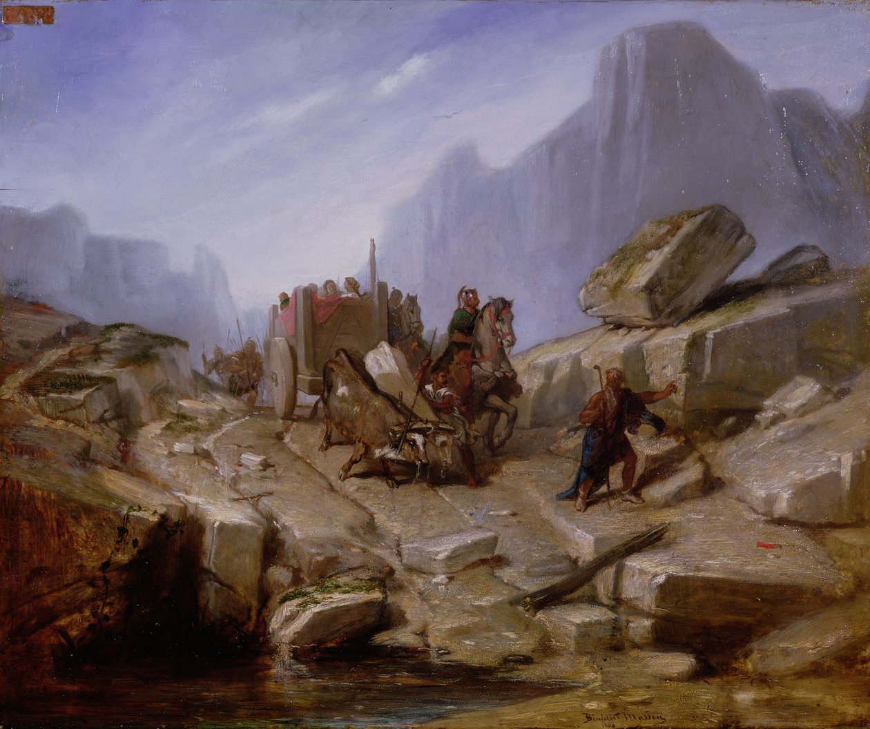 The Take of Thelesia av Hannibal och hans armé, 1860 av Benedict Masson
