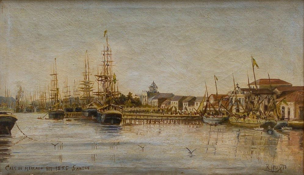  Market Quay in 1885nPortugues: Cais do Mercado em 1885n av Benedito Calixto