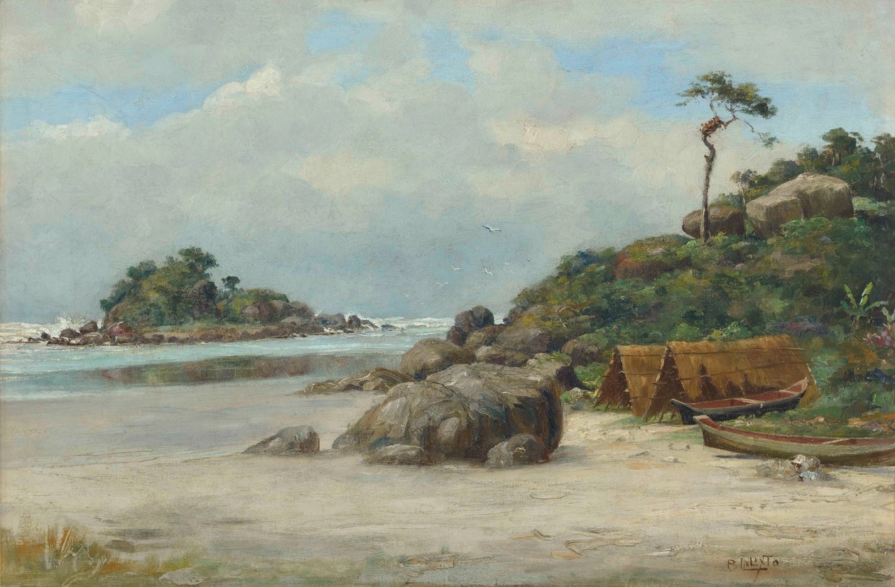 Benedito Calixto - Prainha - Itanhaém (Praia de Itanhaém, SP), 1892 av Benedito Calixto