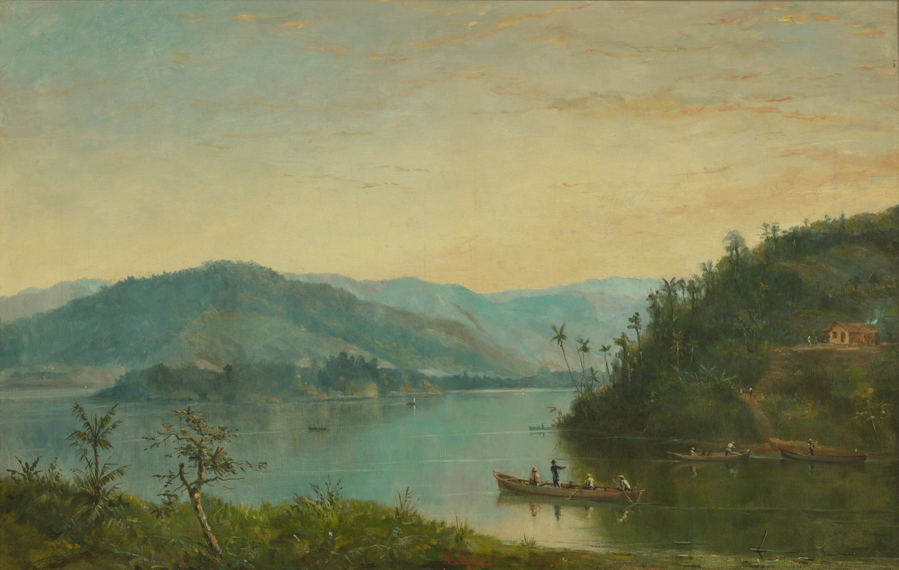 Benedito Calixto - Itanhaémfloden, SP, 1896 av Benedito Calixto