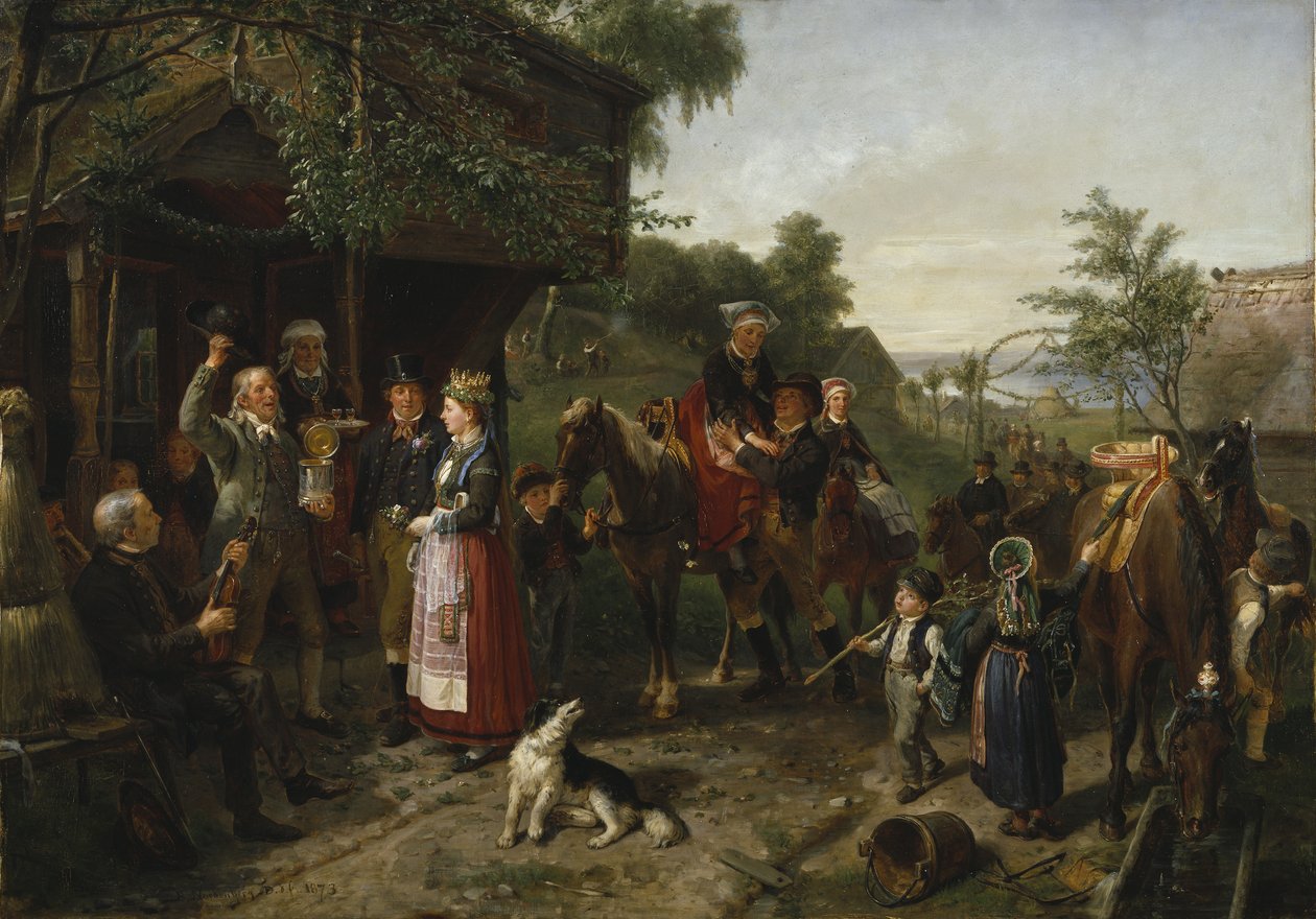 A Värend Wedding, 1873 av Bengt Nordenberg