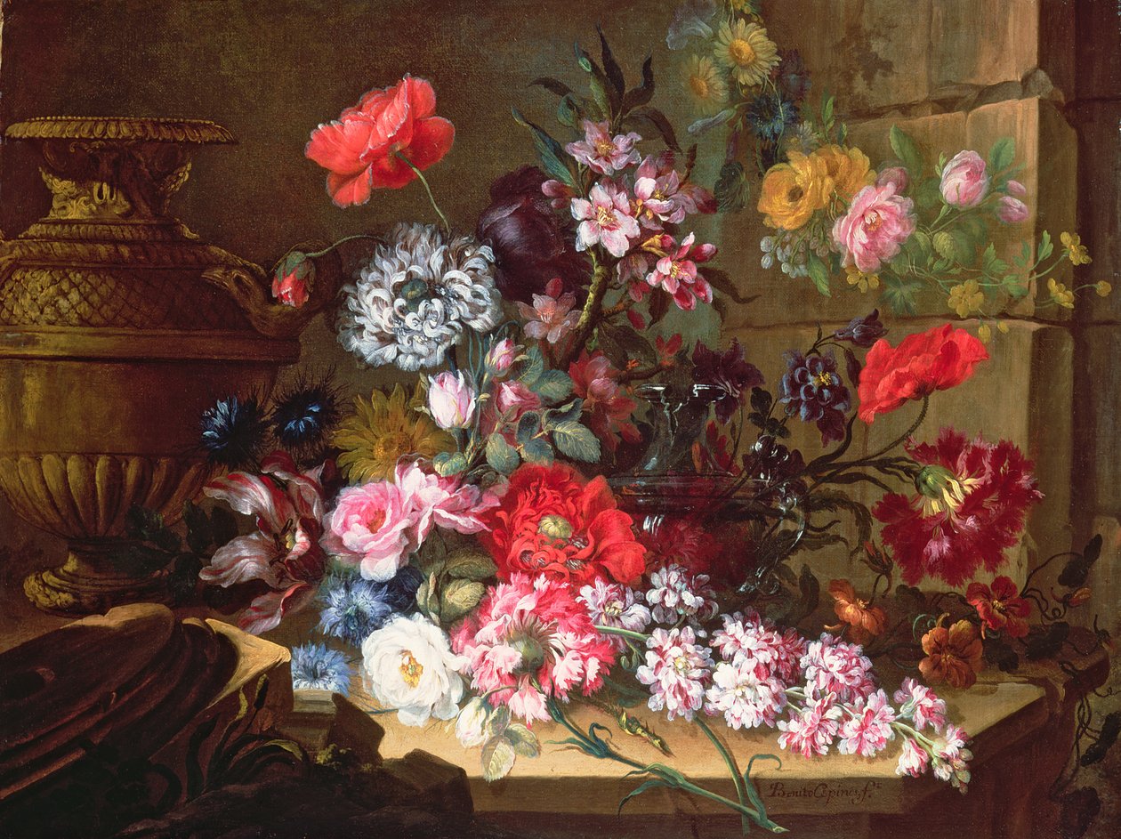 Stilleben med blommor av Benito Espinos