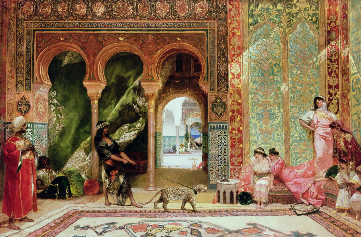 Ett kungligt palats i Marocko av Jean Joseph Benjamin Constant