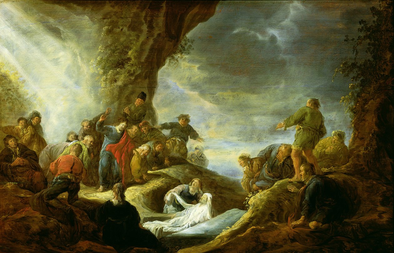 Lazarus uppståndelse av Benjamin Gerritsz. Cuyp