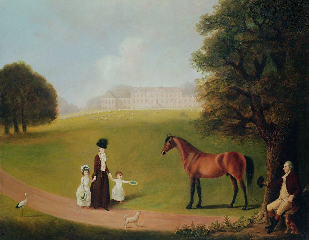 Earl och grevinna av Ossory och deras barn i Ampthill Park, 1777 av Benjamin Killingbeck
