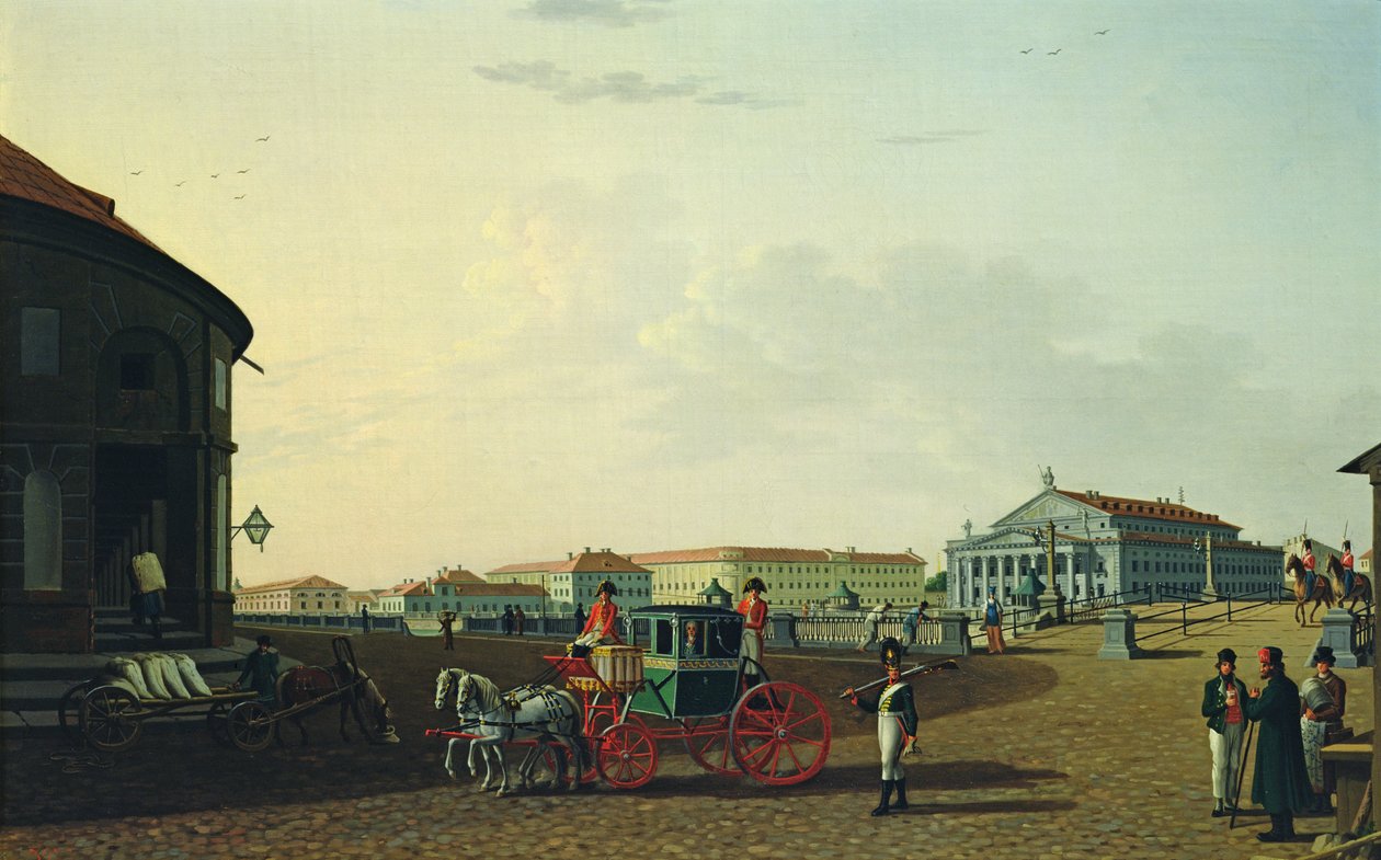 Bolsjojteatern i St. Petersburg, 1802 av Benjamin Patersson