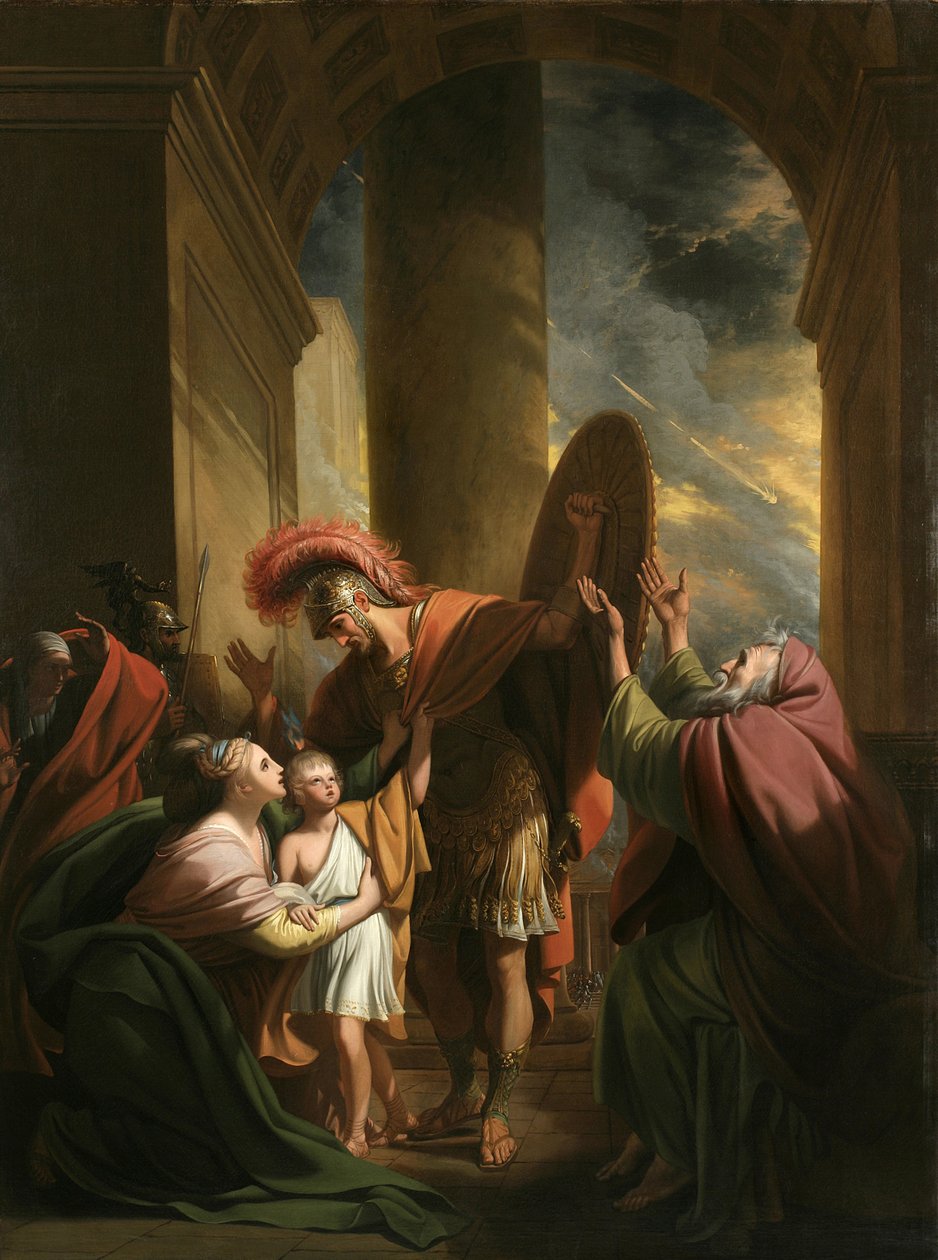 Aeneas och Creusa, 1771 (olja på linne) av Benjamin West