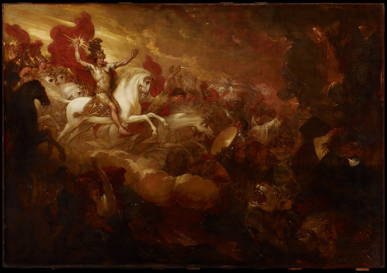Förstörelse av odjuret och den falske profeten, 1804 av Benjamin West