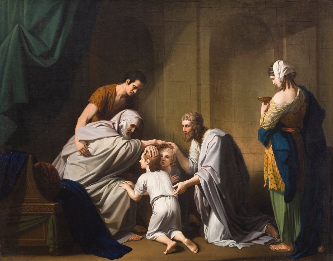 Jacob Blessing Efraim och Manasse, 1766-68 av Benjamin West