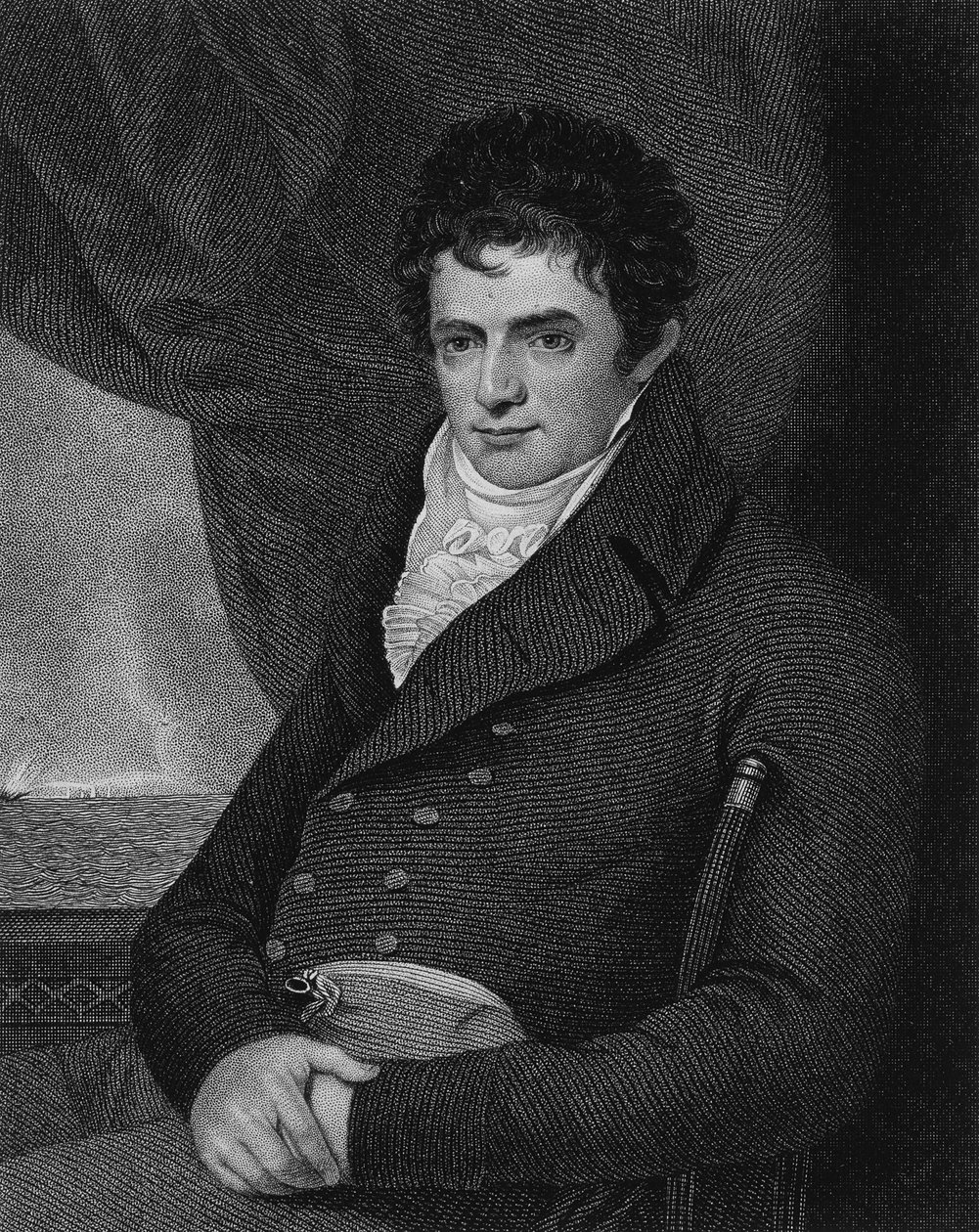 Robert Fulton (1765-1815), graverad av George Parker (fl.1834-d.1868) av Benjamin West