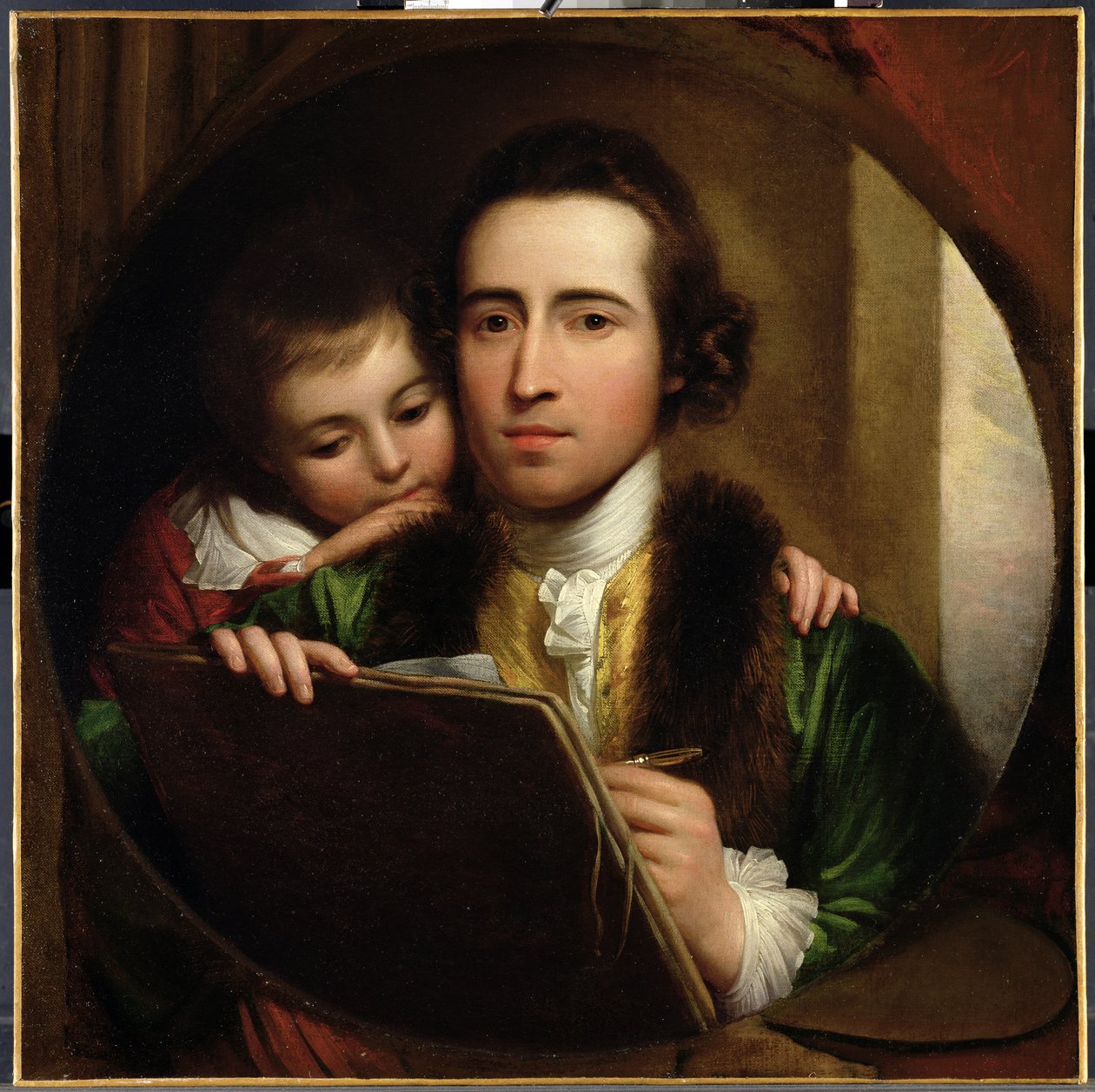 Konstnären och hans son Raphael, c.1773 av Benjamin West