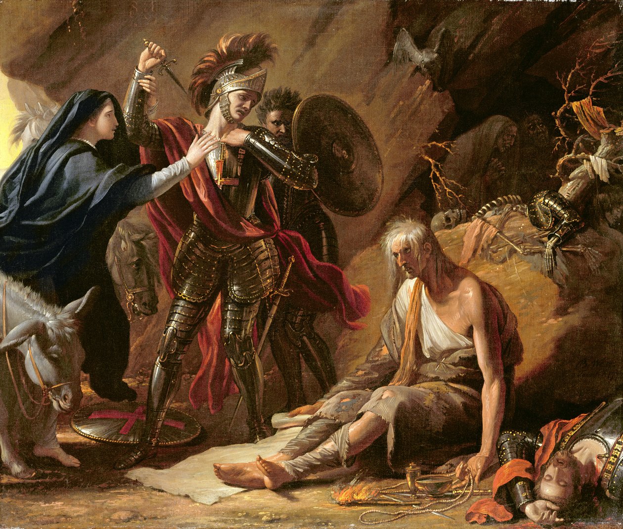 Förtvivlans grotta, 1772 av Benjamin West